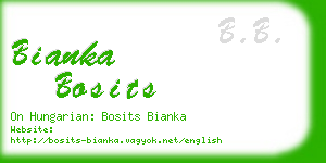 bianka bosits business card